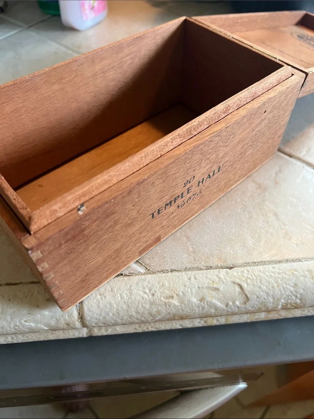Wooden Keepsake Box with Brass Latch - Natural Brown